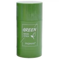 Глиняная маска стик для глубокого очищения и сужения пор с экстрактом зелёного чая PAQIMAN Green Mask stick 40 гр