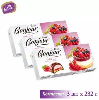 "Десерт Bonjour со вкусом ягод, Комплект 3 шт. "