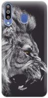 GOSSO Ультратонкий силиконовый чехол-накладка для Samsung Galaxy M30 с принтом "Морда льва"