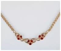 Колье Lotus Jewelry, гранат