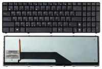 Клавиатура для ноутбука Asus K61C русская, черная с подсветкой