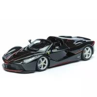 Bburago Коллекционная машинка Феррари 1:24 Ferrari LaFerrari Aperta, чёрный