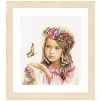 Набор для вышивания Lanarte "Ангел с бабочками", мулине, канва (PN-0164072)