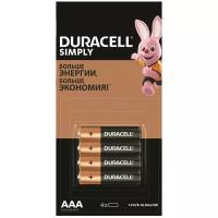 Батарейка Duracell Basic LR03, 4шт