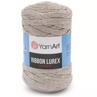 Пряжа для вязания YarnArt 'Ribbon Lurex' 250гр 110м (60% хлопок, 20% вискоза, полиэстер, 20% металлик) (725 серо-бежевый), 4 мотка