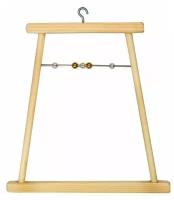 Дарэлл Swing for a parrot Качели для попугая деревянные средние с бусами 145x8x150 мм