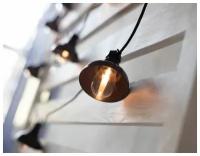 Kaemingk (Lumineo), Гирлянда ретро-фонарики, 10 тёплых белых LED-ламп, 4.5+5 м, коннектор, черный провод, уличная 490118