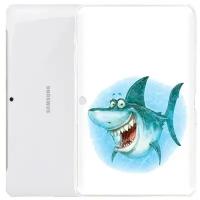 Чехол задняя-панель-накладка-бампер MyPads веселая акула для Samsung Galaxy Tab 2 10.1 P5100/P5110 противоударный