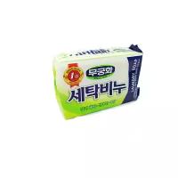 Мыло хозяйственное универсальное для стирки и кипячения, пятновыводящее, Laundry Soap,230 гр, Корея