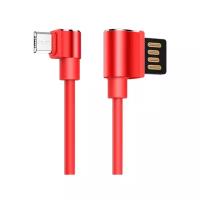 Кабель Hoco U37 Long roam USB - MicroUSB, 1.2 м, 1 шт., красный