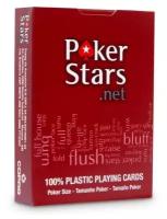 Карты PokerStars пластиковые для покера 54 шт. (красные)