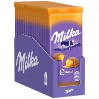 Milka молочный шоколад Милка с Карамельной начинкой, 20 шт по 90 г