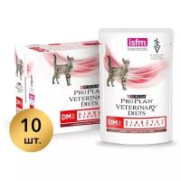 Влажный корм для кошек Pro Plan Veterinary Diets DM St/Ox при диабете, с говядиной 10 шт. х 85 г