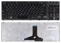 Клавиатура для ноутбука Toshiba Satellite A660D-ST2G02 черная с черной рамкой (версия 1)