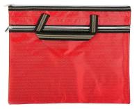 Calligrata Портфель с 1 отделением Calligrata А4, текстиль на молнии с ручками, с карманом, красный