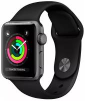 Умные часы APPLE Watch Series 3 38mm Space Grey Aluminium Case with Black Sport Band