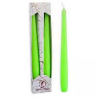Свечи античные, зелёные, 2.3х25 см (упаковка 2 шт.), Омский Свечной 001108-свеча
