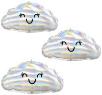 Набор фольгированных шаров «Облако с глазами» переливы», 58Х30 см (3шт)