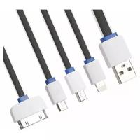 Аксессуар Liberty Project 4 in 1 Apple 8 pin/ Apple 30 pin / Micro-USB / Mini-USB Black-White 0L-00030571