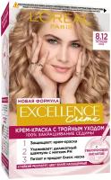 L'Oreal Paris Стойкая крем-краска для волос "Excellence", оттенок 8.12, Мистический блонд