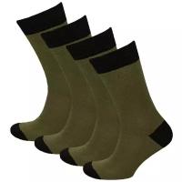 Носки STATUS, 4 пары, размер 25, черный, зеленый