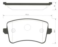 Колодки тормозные VAG A4 (B8) 07-, A5 (8T) 07-, Q5 (8R) 08- SANGSIN BRAKE