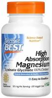 Капсулы Doctor's Best High Absorption Magnesium Chelated Lysinate Glycinate 105 мг, 140 г, 120 шт