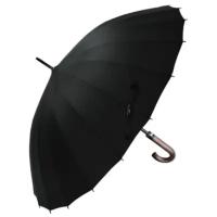 Зонт-трость черный, бежевый