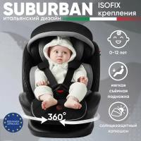 Автокресло поворотное группа 0123 (0-36) Sweet Baby Suburban 360 Isofix Gray