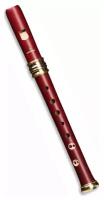 Soprano recorder Mollenhauer Adri's Dream 4119R - Двухчастная блокфлейта-сопрано с корпусом из груши с широкой мензурой, барочной аппликатурой и двойными отверстиями. Цвет красный с золотыми кольцами