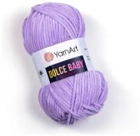 Пряжа для вязания YarnArt Dolce Baby (ЯрнАрт Дольче Беби) - 1 моток 744 светло-сиреневый, 100% микрополиэстер 85м/50г