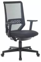 Кресло Бюрократ MC-611N черный TW-01 сетка/ткань крестов. пластик / Офисное кресло для директора, руководителя, начальника, менеджера, оператора