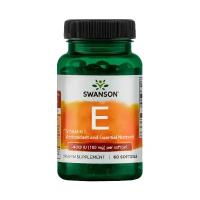 Витамин Е Swanson, Vitamin E 400 IU, 60 капсул