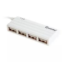 Хаб USB 2.0 Smartbuy 6810, 4 порта, белый (SBHА-6810-W)