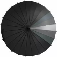 Зонт-трость molti, механика, 2 сложения, купол 99 см., 24 спиц, черный