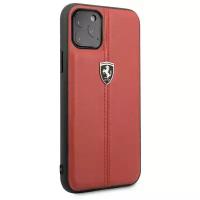 Кожаный чехол-накладка для iPhone 11 Pro Ferrari Heritage W Hard Leather Red (FEHDEHCN58RE)