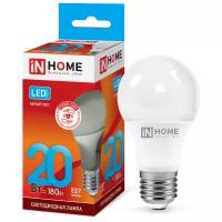 Лампа светодиодная In Home LED-A60-VC (4690612020303), E27, A60, 20Вт, 4000 К