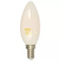 Лампа светодиодная филаментная LED 5 Вт 420 Лм 2700К E14 свеча теплая milky (матовая) Black Filamen, GAUSS 103201105 (1 шт.)