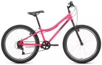 Велосипед ALTAIR MTB HT 24 1.0 (24" 6 ск. рост. 12") 2022, розовый/серый, RBK22AL24092
