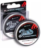 Леска "Mikado. Fluorocarbon. Jaws", 0,6 мм, 20 м, 23,58 кг, прозрачная