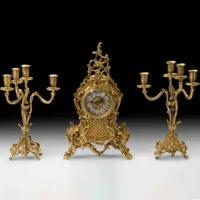 Часы каминные Людовик XV с канделябрами на 4 свечи арт. VR-5651/4052-B