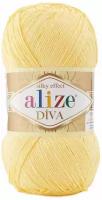 Пряжа Alize Diva - 1 шт, 187 светло-желтый, 350м/100г, 100% микрофибра акрил /Ализе Дива/