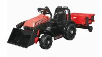 Детский электромобиль трактор с прицепом и ковшом (пульт 2.4G) - ZP1001C-Red