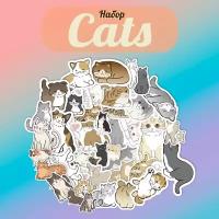 Набор стикеров/наклеек "Cats // Котики", 2 листа А5, 51 стикера