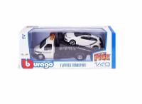 Эвакуатор Bburago STREET FIRE FLATBED TRANSPORT 1:43 бежевый 18-31400