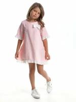 Платье Mini Maxi, размер 104, бежевый, розовый