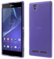 Накладка силиконовая для Sony Xperia T2 Ultra фиолетовая