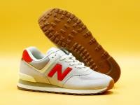 Кроссовки New Balance 574, полнота D, размер 11 US, коричневый, серый