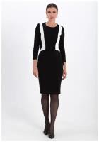 Платье-футляр женское Рута МадаМ Т Черно-белого цвета 46 размера