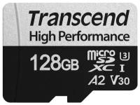 Флеш-накопитель Transcend Карта памяти Transcend 128GB UHS-I U3 A2 microSD microSD w/ adapter